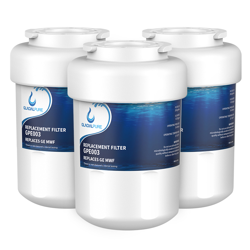 Pzfilters MWF GWF GE Refrigerator Water Filter Replacement 3 Pack