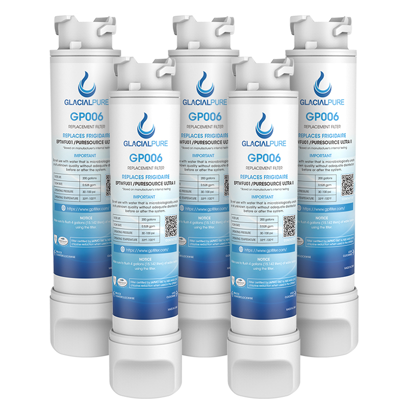 Compatible EPTWFU01, EWF02, Ultra II Refrigerator Water Filter by Pzfilters 5pk